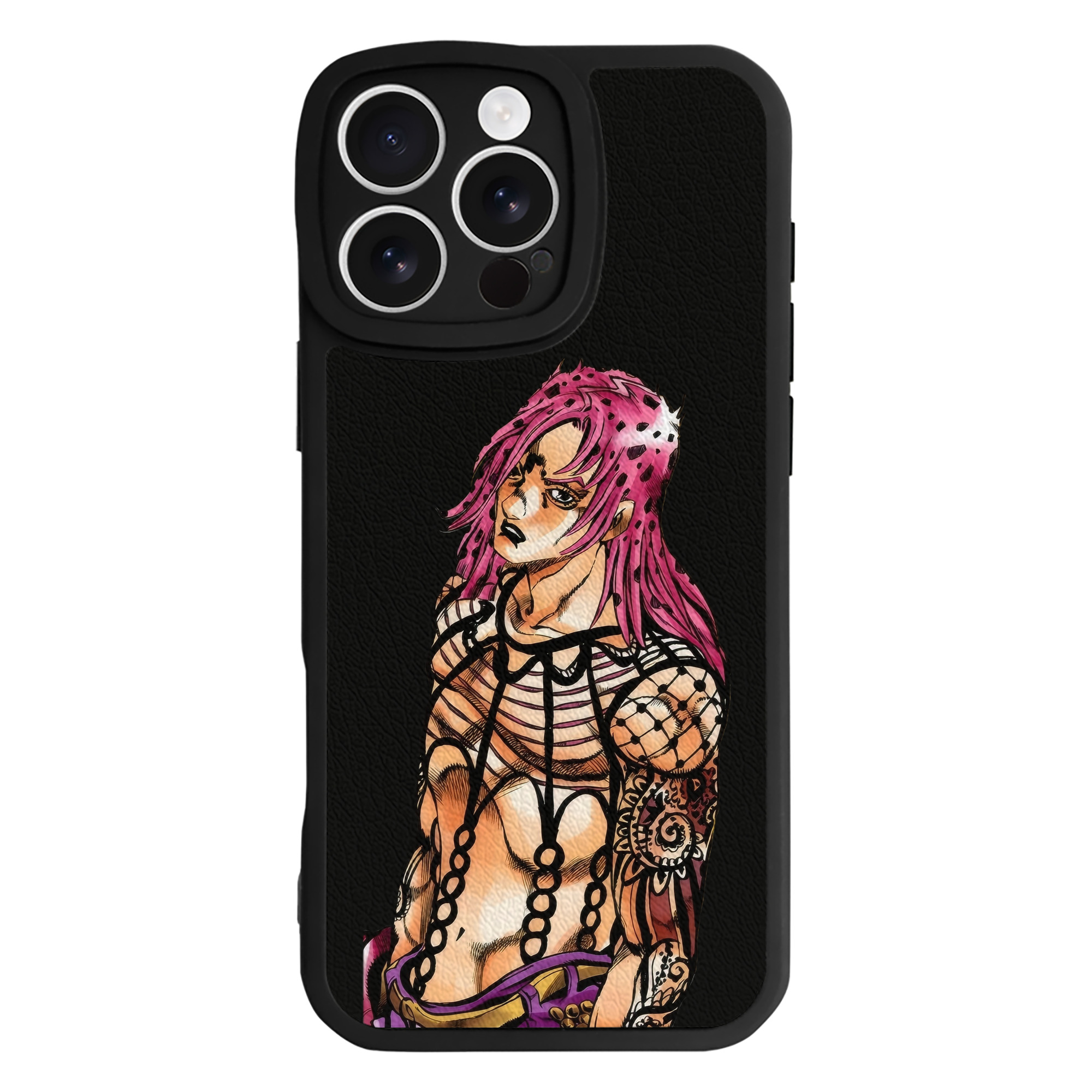 （画像用） ジョジョの奇妙な冒険 ビネガー?ドッピオ JoJo's Bizarre Adventure Vinegar Doppio 【iPhone 16シリーズ対応】シリコンスマホケース（レザー調） 材質：シリコン